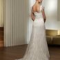 Free Shipping/2011 New arrival/A-line/Cap sleeve/Satin&Lace/Chapel train/Wedding Dress/A1036
