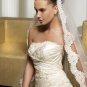 Free Shipping/2011 New arrival/A-line/Strapless/Satin&Mesh/Chapel train/Wedding Dress/A1040