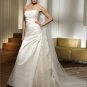 Free Shipping/2011 New arrival/A-line/Strapless/Satin&Mesh/Chapel train/Wedding Dress/A1040