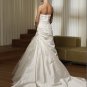 Free Shipping/2011 New arrival/A-line/Strapless/Satin&Mesh/Chapel train/Wedding Dress/A1040