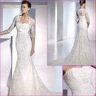 Mermaid/Stapless/Satin&Mesh/Chapel train/luxurious Wedding Dress with jacket/A1073