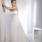 Free Shipping/2011 New arrival/A-line/Strapless/Satin/Chapel train/Wedding Dress/A1077