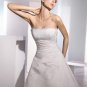 Free Shipping/2011 New arrival/A-line/Strapless/Satin/Chapel train/Wedding Dress/A1077