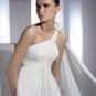 Free Shipping/2011 New arrival/A-line/One shoulder/Chiffon&Satin/Floor Length/Wedding Dress/A1080