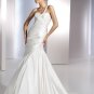 Free Shipping/2011 New arrival/A-line/One shoulder/Taffeta/Satin/Chapel train/Wedding Dress/A1079