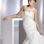 Free Shipping/2011 New arrival/A-line/One shoulder/Taffeta/Satin/Chapel train/Wedding Dress/A1079