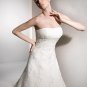 Free Shipping/A-line/Strapless/Satin&Lace/Chapel train/Wedding Dress with jacket/A1082