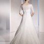Free Shipping/A-line/Strapless/Satin&Lace/Chapel train/Wedding Dress with jacket/A1082