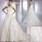 Free Shipping/2011 New arrival/A-line/Sweatheart/Satin&Organza/Chapel train/Wedding Dress/A1085