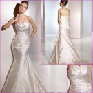 Free Shipping/2011 New arrival/Mermaid/Straples/Satin/Chapel train/Wedding Dress/A1086