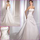 Free Shipping/2011 New arrival/A-line/Straples/Satin/Chapel train/Wedding Dress/A1087