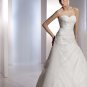 Free Shipping/2011 New arrival/A-line/Sweatheart/Satin&Organza/Chapel train/Wedding Dress/A1089