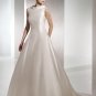 Free Shipping/2011 New arrival/A-line/Sleeveless/Satin/Chapel train/Wedding Dress/A1090