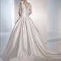Free Shipping/2011 New arrival/A-line/Sleeveless/Satin/Chapel train/Wedding Dress/A1091