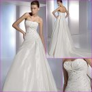 Free Shipping/2011 New arrival/A-line/Strapless/Taffeta/Chapel train/Wedding Dress/A1094