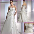 Free Shipping/2011 New arrival/A-line/Sweatheart/Satin/Chapel train/Wedding Dress/A1095