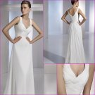 Free Shipping/2011 New arrival/A-line/Sleeveless/Chiffon/Floor Length/Wedding Dress/A1096