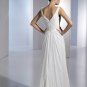 Free Shipping/2011 New arrival/A-line/Sleeveless/Chiffon/Floor Length/Wedding Dress/A1096