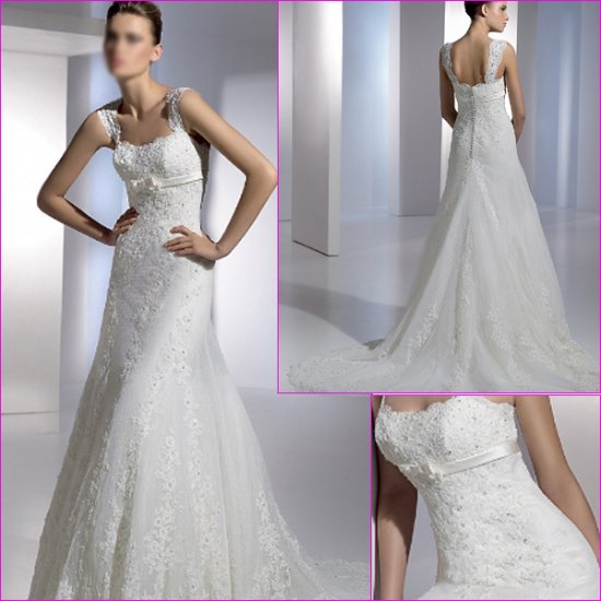 Free Shipping/2011 New arrival/Mermaid/Sleeveless/Satin&Mesh/Floor Length/Wedding Dress/A1099
