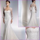 Free Shipping/2011 New arrival/Mermaid/Sweatheart/Satin&Lace/Chapel train/Wedding Dress/A1105