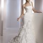 Free Shipping/2011 New arrival/Sheath/One-Shoulder/Satin&Organza/Chapel train/Wedding Dress/A1110