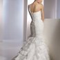 Free Shipping/2011 New arrival/Sheath/One-Shoulder/Satin&Organza/Chapel train/Wedding Dress/A1110