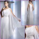Free Shipping/2011 New arrival/A-line/One-shoulder/Chiffon/Chapel train/Wedding Dress/A1115