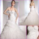 Free Shipping/2011 New arrival/A-line/Sweatheart/Satin&Mesh/Chapel train/Wedding Dress/A1116