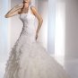 Free Shipping/2011 New arrival/A-line/One-shoulder/Satin&Mesh/Chapel train/Wedding Dress/A1117