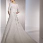 Free Shipping/2011 New arrival/A-line/Short sleeves/Satin&Lace/Chapel train/Wedding Dress/A1120