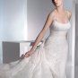 Free Shipping/2011 New arrival/Sheath/Spaghetti/Satin&Lace/Chapel train/Wedding Dress/A1121