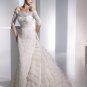 Free Shipping/2011 New arrival/Sheath/Spaghetti/Satin&Lace/Chapel train/Wedding Dress/A1121