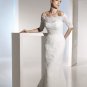 Free Shipping/2011 New arrival/Sheath/Spaghetti/Satin&Lace/Chapel train/Wedding Dress/A1121