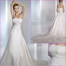 Free Shipping/2011 New arrival/A-line/Spaghetti/Satin/Chapel train/Wedding Dress/A1122