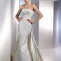 Free Shipping/2011 New arrival/Sheath/Strapless/Satin/Chapel train/Wedding Dress/A1123