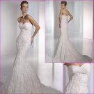 Free Shipping/2011 New arrival/Mermaid/Sweatheart/Satin&Lace/Chapel train/Wedding Dress/A1126