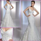 Free Shipping/2011 New arrival/Mermaid/Sleeveless/Satin&Lace/Chapel train/Wedding Dress/A1135