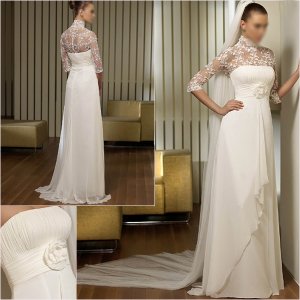 Free Shipping/2011 New arrival/A-line/Strapless/Chiffon/Floor Length/Wedding Dress/A1142