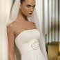 Free Shipping/2011 New arrival/A-line/Strapless/Chiffon/Floor Length/Wedding Dress/A1142