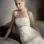 Free Shipping/2011 New arrival/Mermaid/Halter/Satin&Lace/Floor Length/Wedding Dress/A1143