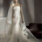 Free Shipping/2011 New arrival/Mermaid/Halter/Satin&Lace/Floor Length/Wedding Dress/A1143