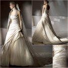 Free Shipping/2011 New arrival/A-line/Strapless/Satin&Mesh/Chapel train/Wedding Dress/A1145