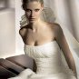 Free Shipping/2011 New arrival/A-line/Strapless/Satin&Organza/Chapel train/Wedding Dress/A1146