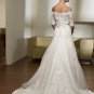 Free Shipping/2011 New arrival/A-line/Strapless/Satin&Lace/Chapel train/Wedding Dress/A1148