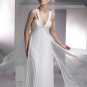 Free Shipping/2011 New arrival/A-line/Sleeveless/Chiffon/Chapel train/Wedding Dress/A1150