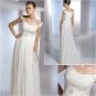 Free Shipping/2011 New arrival/A-line/Cap sleeve/Chiffon/Chapel train/Wedding Dress/A1151