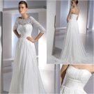 Free Shipping/2011 New arrival/A-line/Strapless/Chiffon/Chapel train/Wedding Dress/A1152