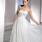 Free Shipping/2011 New arrival/A-line/Strapless/Chiffon/Chapel train/Wedding Dress/A1152