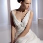 Free Shipping/2011 New arrival/A-line/Sleeveless/Satin&Organza/Chapel train/Wedding Dress/A1155
