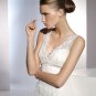 Free Shipping/2011 New arrival/A-line/Sleevless/Satin&Lace/Chapel train/Wedding Dress/A1156